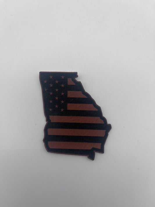 Georgia Outline with Flag Embedded