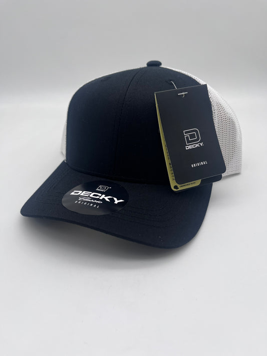 Black/White Trucker Hat - Youth