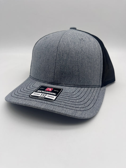 Heather Grey / Black Trucker Hat - Youth