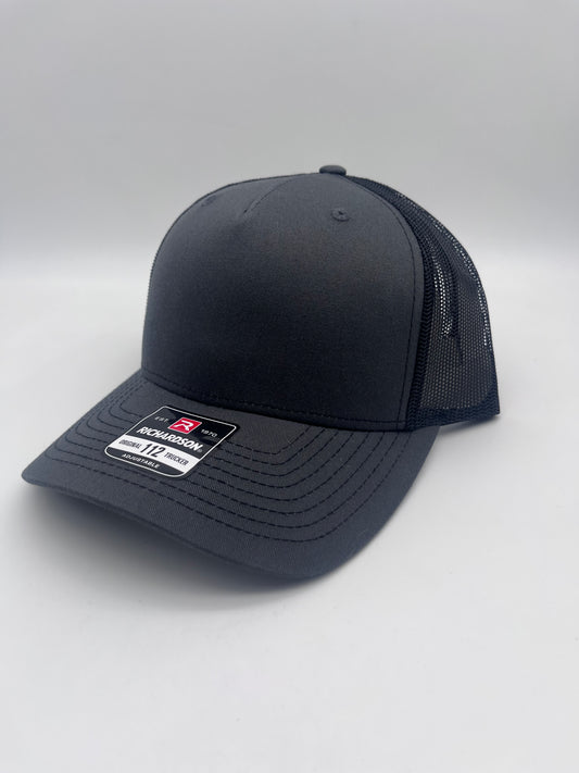 Charcoal / Black - Five Panel Richardson 112
