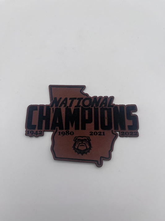 UGA National Champs with Years