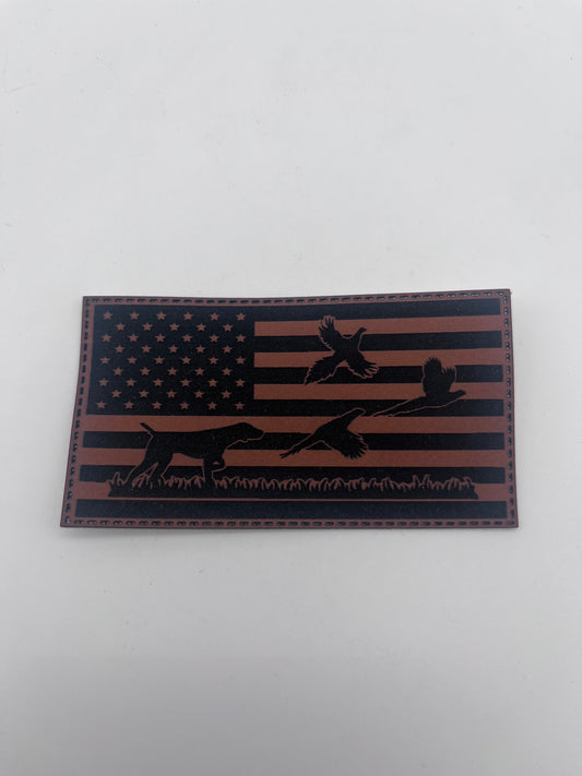 Dog Hunting Inside Flag