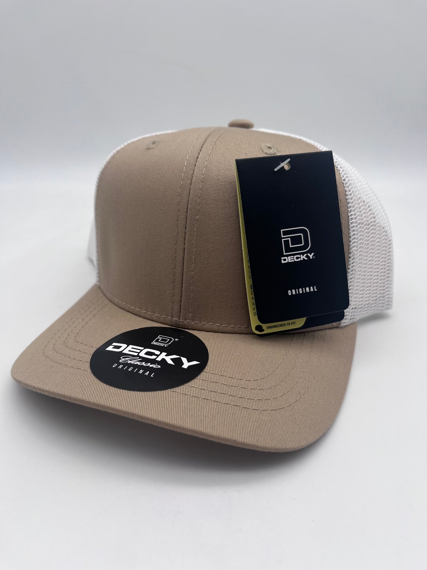 Khaki/White Trucker Hat - Youth