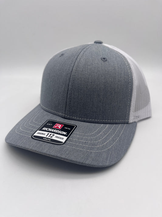 Heather Grey / White Trucker Hat - Youth