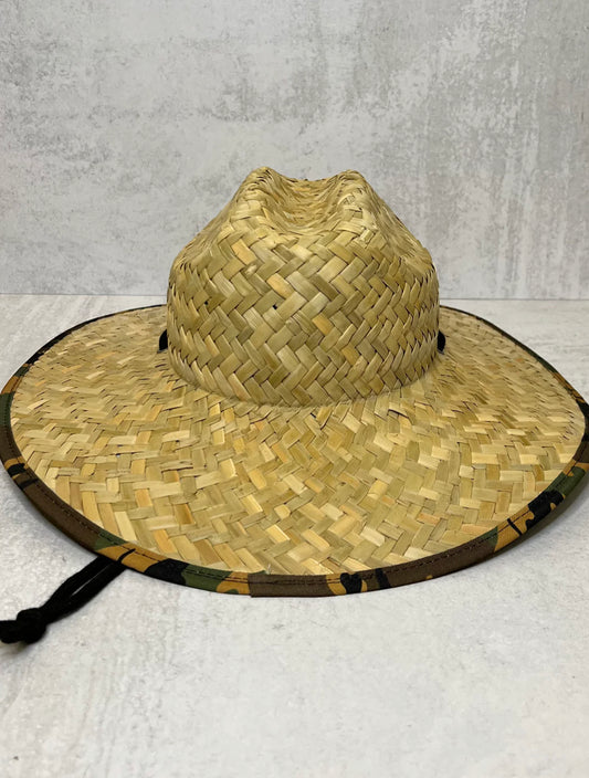 Camo Straw Hat - Youth